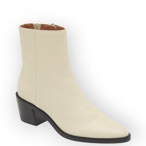 Madewell The Darcy White & Black Ankle Boots - size 7.5 - NWOT